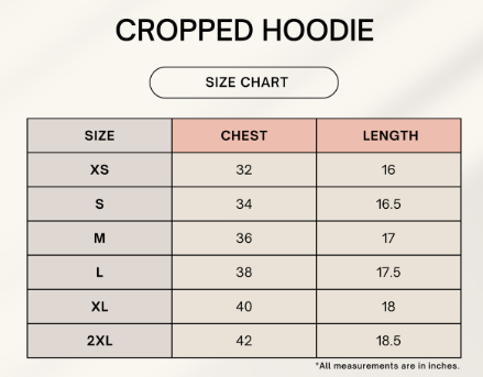 HOPE – Female Cropped Printed Hoodie | 100% Cotton | 320 GSM