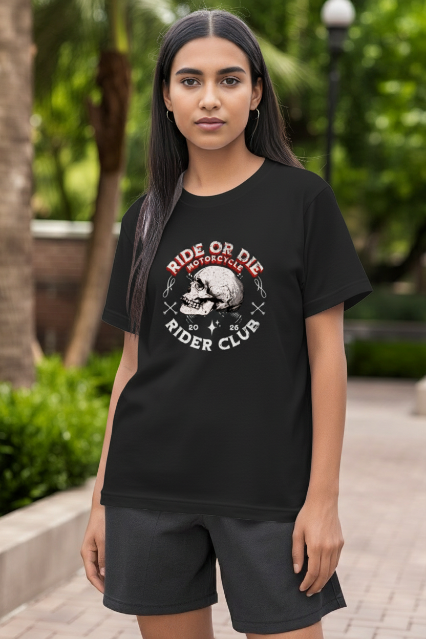 Ride Or Die – Unisex Classic Printed T-Shirt | 100% Cotton | 180 GSM